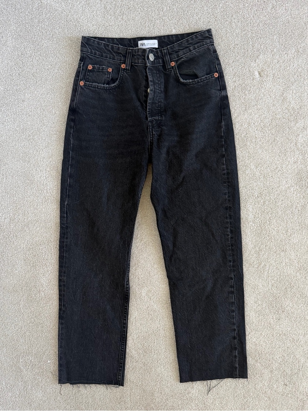 Zara Black Straight Jeans